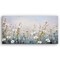 Americanflat Floral Canvas Wall Art Featuring White Wildflowers with Hand-Painted Accents - Gallery Wrap - Green, Beige and Blue - Modern Wall Art
